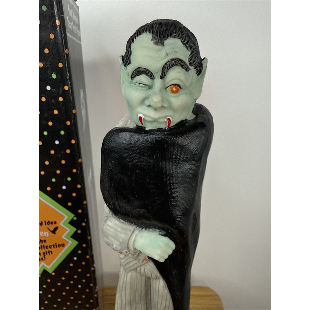 VTG 90s Vampire Halloween Hand Painted Resin Pencil Figure 10" Artmark With Box - Picture 2 of 13